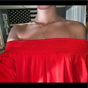 Off The Shoulder Red Dress